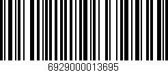 Código de barras (EAN, GTIN, SKU, ISBN): '6929000013695'
