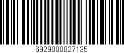 Código de barras (EAN, GTIN, SKU, ISBN): '6929000027135'