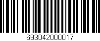 Código de barras (EAN, GTIN, SKU, ISBN): '693042000017'