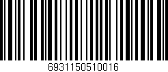 Código de barras (EAN, GTIN, SKU, ISBN): '6931150510016'