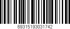 Código de barras (EAN, GTIN, SKU, ISBN): '69315193031742'