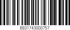 Código de barras (EAN, GTIN, SKU, ISBN): '6931743000757'