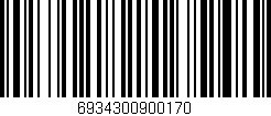 Código de barras (EAN, GTIN, SKU, ISBN): '6934300900170'