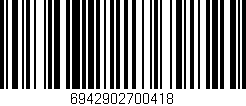 Código de barras (EAN, GTIN, SKU, ISBN): '6942902700418'