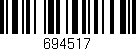 Código de barras (EAN, GTIN, SKU, ISBN): '694517'