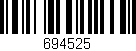 Código de barras (EAN, GTIN, SKU, ISBN): '694525'