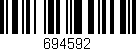 Código de barras (EAN, GTIN, SKU, ISBN): '694592'