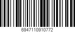Código de barras (EAN, GTIN, SKU, ISBN): '6947110910772'