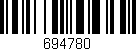 Código de barras (EAN, GTIN, SKU, ISBN): '694780'