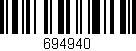 Código de barras (EAN, GTIN, SKU, ISBN): '694940'