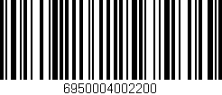 Código de barras (EAN, GTIN, SKU, ISBN): '6950004002200'