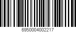 Código de barras (EAN, GTIN, SKU, ISBN): '6950004002217'
