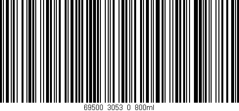 Código de barras (EAN, GTIN, SKU, ISBN): '69500_3053_0_800ml'