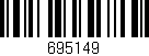 Código de barras (EAN, GTIN, SKU, ISBN): '695149'