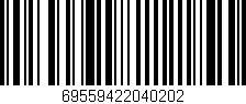 Código de barras (EAN, GTIN, SKU, ISBN): '69559422040202'