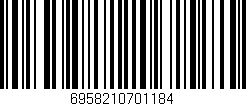 Código de barras (EAN, GTIN, SKU, ISBN): '6958210701184'