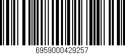 Código de barras (EAN, GTIN, SKU, ISBN): '6959000429257'