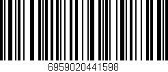 Código de barras (EAN, GTIN, SKU, ISBN): '6959020441598'