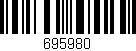 Código de barras (EAN, GTIN, SKU, ISBN): '695980'