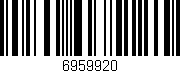 Código de barras (EAN, GTIN, SKU, ISBN): '6959920'