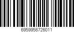 Código de barras (EAN, GTIN, SKU, ISBN): '6959956726011'
