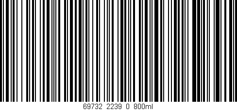 Código de barras (EAN, GTIN, SKU, ISBN): '69732_2239_0_800ml'