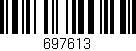 Código de barras (EAN, GTIN, SKU, ISBN): '697613'