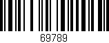 Código de barras (EAN, GTIN, SKU, ISBN): '69789'