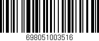 Código de barras (EAN, GTIN, SKU, ISBN): '698051003516'