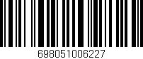 Código de barras (EAN, GTIN, SKU, ISBN): '698051006227'