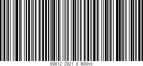 Código de barras (EAN, GTIN, SKU, ISBN): '69812_2921_0_800ml'