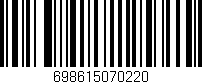 Código de barras (EAN, GTIN, SKU, ISBN): '698615070220'