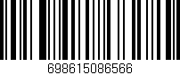Código de barras (EAN, GTIN, SKU, ISBN): '698615086566'