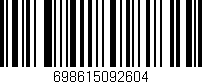 Código de barras (EAN, GTIN, SKU, ISBN): '698615092604'