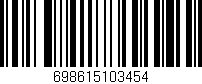 Código de barras (EAN, GTIN, SKU, ISBN): '698615103454'