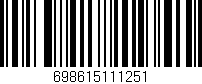 Código de barras (EAN, GTIN, SKU, ISBN): '698615111251'