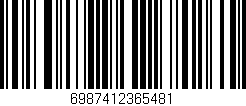 Código de barras (EAN, GTIN, SKU, ISBN): '6987412365481'