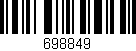 Código de barras (EAN, GTIN, SKU, ISBN): '698849'