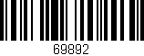 Código de barras (EAN, GTIN, SKU, ISBN): '69892'