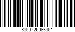Código de barras (EAN, GTIN, SKU, ISBN): '6989728965881'