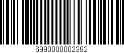 Código de barras (EAN, GTIN, SKU, ISBN): '6990000002392'
