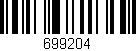 Código de barras (EAN, GTIN, SKU, ISBN): '699204'