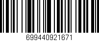 Código de barras (EAN, GTIN, SKU, ISBN): '699440921671'
