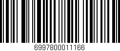 Código de barras (EAN, GTIN, SKU, ISBN): '6997800011166'