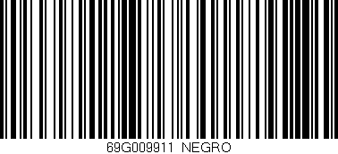 Código de barras (EAN, GTIN, SKU, ISBN): '69G009911_NEGRO'