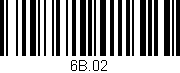 Código de barras (EAN, GTIN, SKU, ISBN): '6B.02'