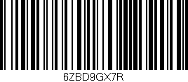 Código de barras (EAN, GTIN, SKU, ISBN): '6ZBD9GX7R'