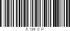 Código de barras (EAN, GTIN, SKU, ISBN): '6_194_0_P'