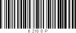 Código de barras (EAN, GTIN, SKU, ISBN): '6_210_0_P'