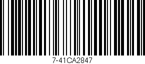 Código de barras (EAN, GTIN, SKU, ISBN): '7-41CA2847'
